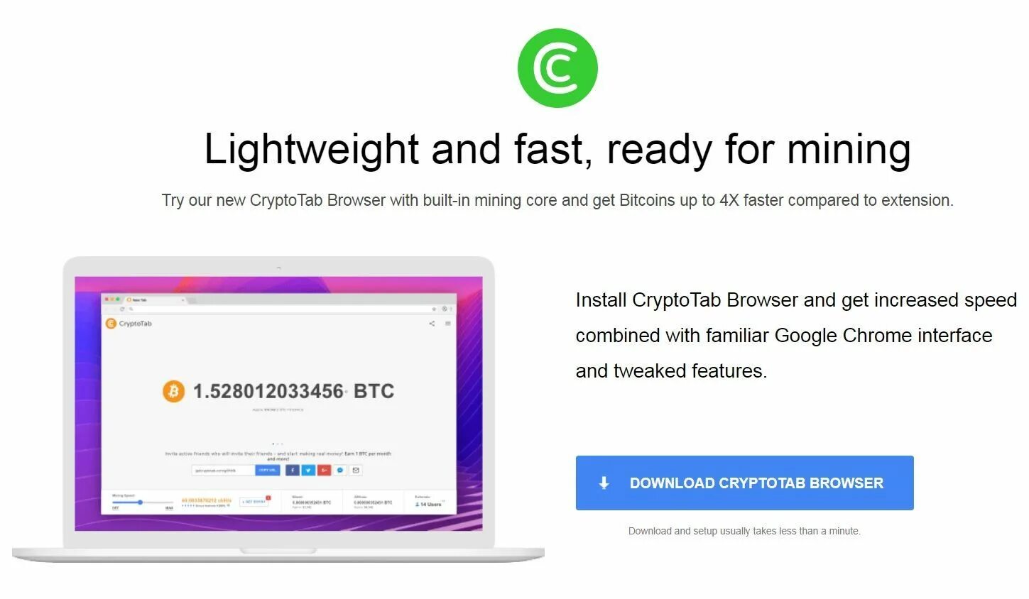 Crypto extension chrome. Cryptotab speed.