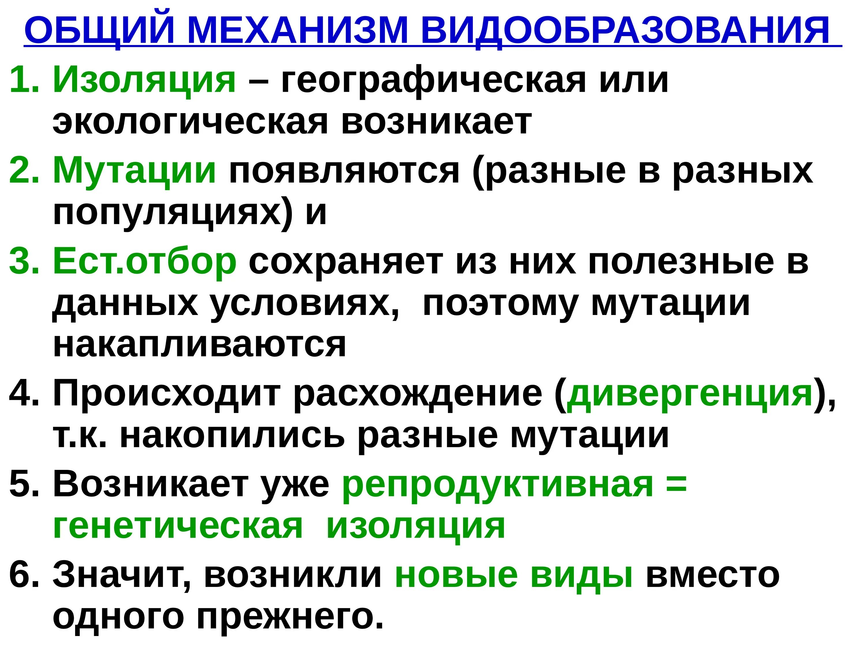 Результатом является репродуктивная изоляция и видообразование. Механизмы видообразования. Видообразование механизмы видообразования. Механизмы видообразования биология. Основной путь видообразования.