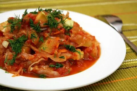 Приготовление рагу с капустой