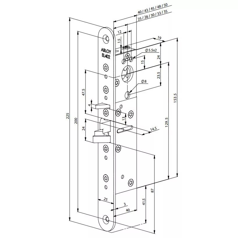 На какой высоте замок в двери. Abloy el402. замок abloy el402. замок el 402. abloy el402/001000.
