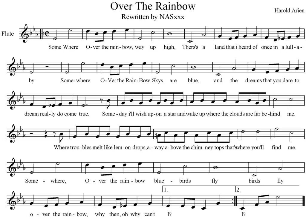 Песня over the rainbow. Over the Rainbow Ноты для фортепиано. Somewhere over the Rainbow Ноты. Somewhere over the Rainbow Ноты для фортепиано. Over the Rainbow Ноты для голоса.