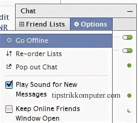 Chat option. Chat option