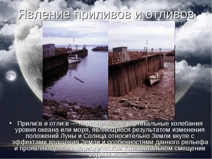 Приливы и отливы влияние луны