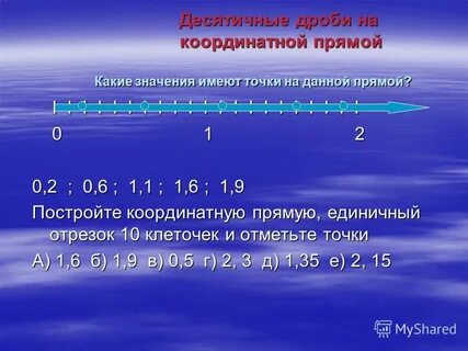 Расположи десятичные дроби