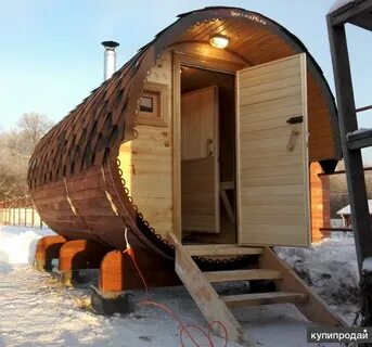 Баня бочка с душем