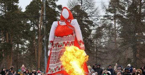 Сожжение чучела на масленицу 2024