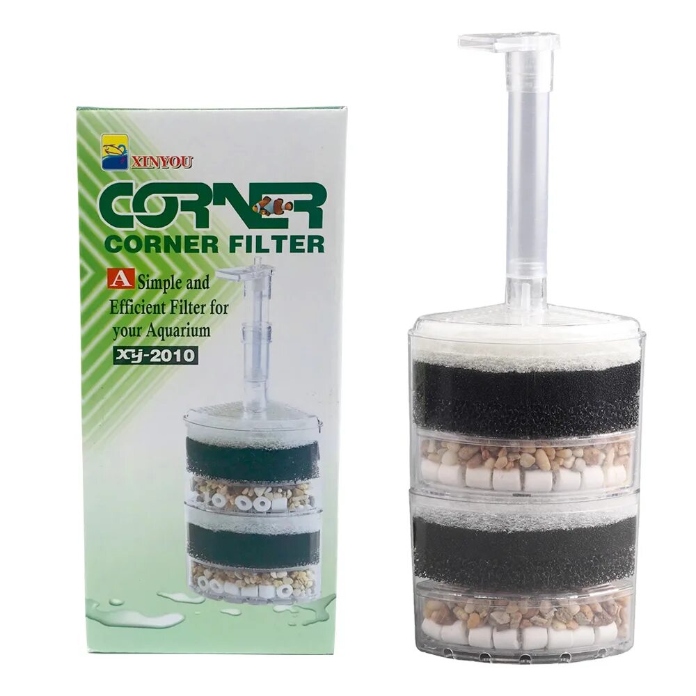 Corner filter. Xinyou xy-2010 многослойный угловой фильтр. аэрлифтный мультифильтр meijing xy-2010. tank corner filter. купить corner filter xy 2010.