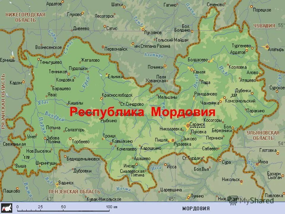 Какие районы входят в состав мордовии. Мордовия Саранск на карте России. Г.Ковылкино Республика Мордовия на карте. Столица Мордовии на карте. Саранск на карте Мордовии.