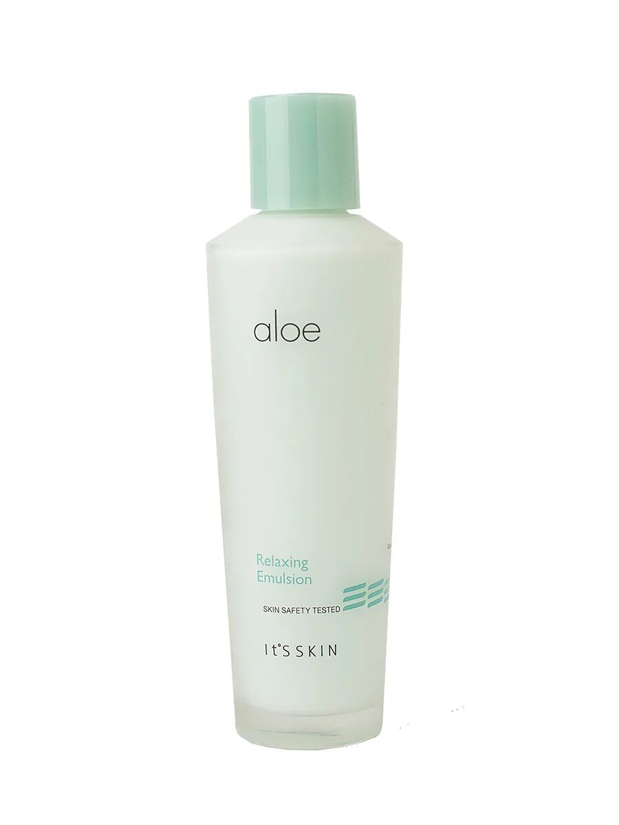 Успокаивающая эмульсия. It&#039;s skin aloe relaxing toner успокаивающая тонер с алоэ вера 150мл. it&#039;s skin успокаивающая эмульсия с алоэ вера aloe relaxing emulsion, 150мл. it&#039;s skin aloe relaxing emulsion успокаивающая эмульсия для лица. итс скин крем с зеленым чаем.