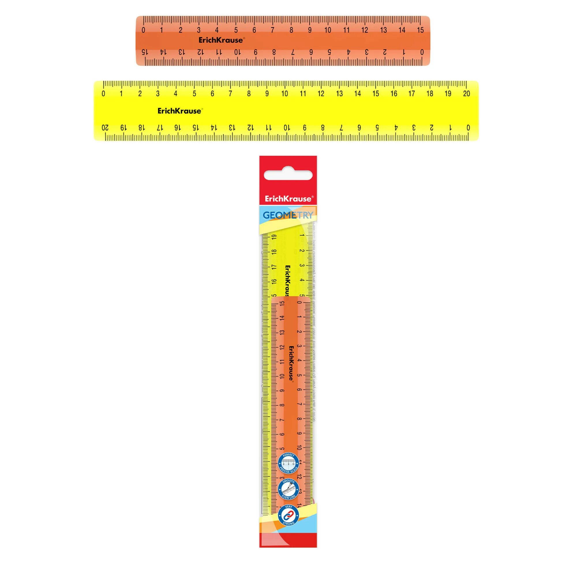 Линейка Erich Krause 15см. Линейки набор Erich Krause кот. Линейка желтая. Линейка объемная. В коробке 10 линеек