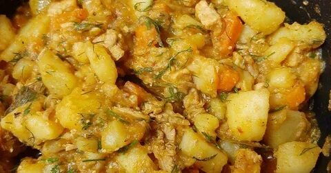 Тушеная картошка с мясом фото
