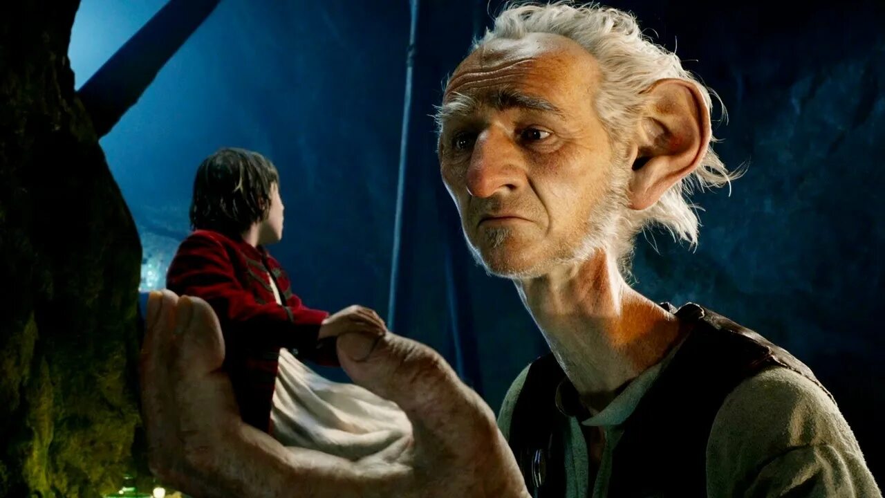 Большой хороший добрый великан. The BFG фильм 2016. Стивен Спилберг большой и добрый великан. Большой и добрый великан фильм 2016 великаны. Марк Райлэнс великан.