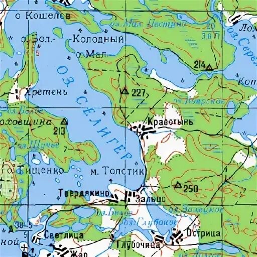 Карта озера щучье