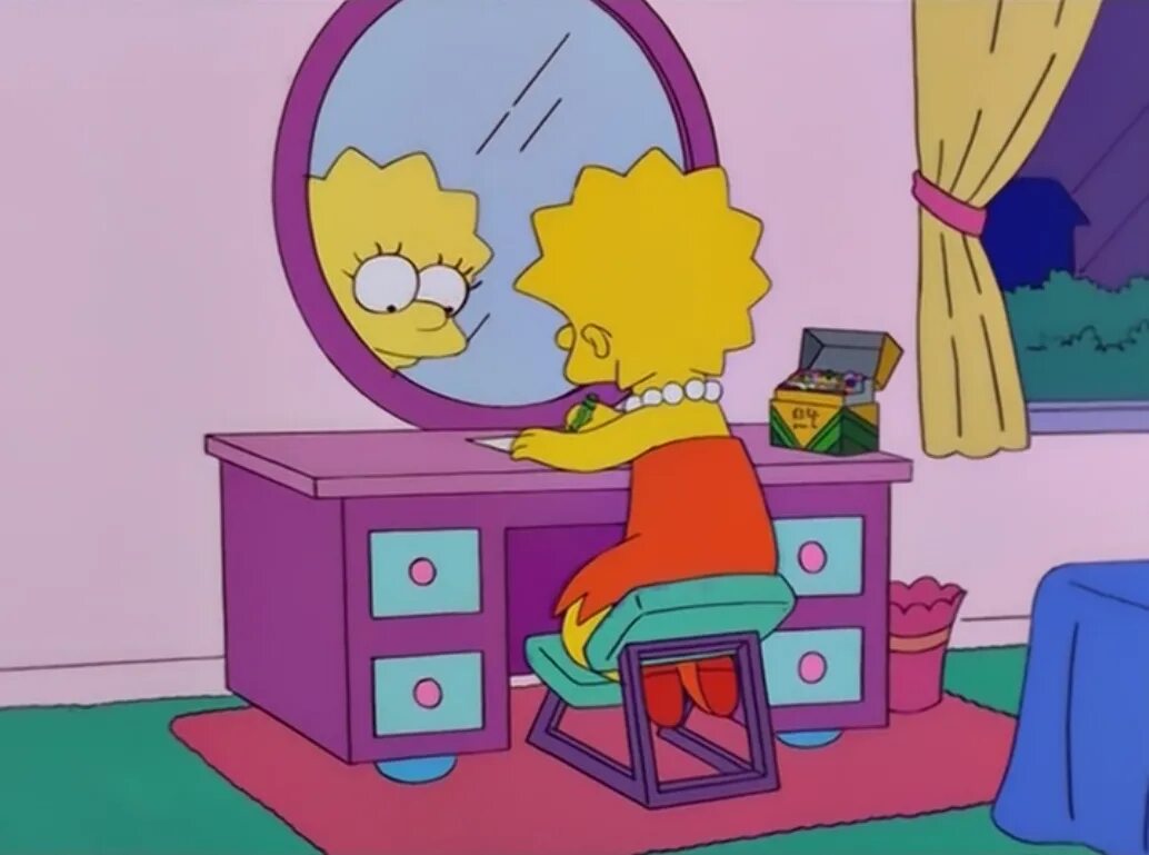 What lisa not doing in her room
