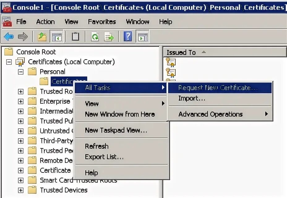 Microsoft root certificate authority