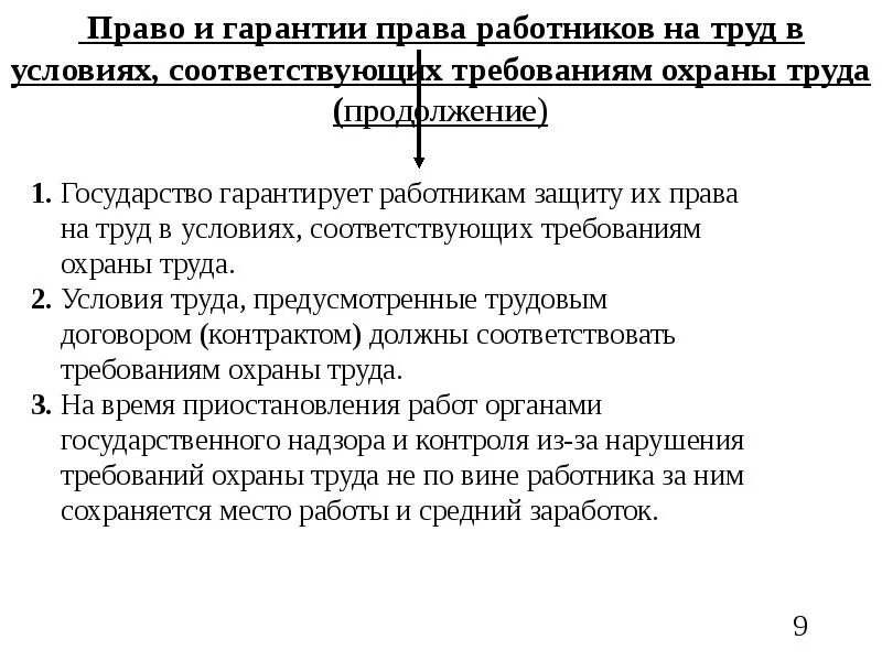 Какой документ гарантирует право на труд. Право работников на охрану труда гарантированы.