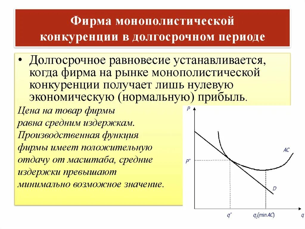 Нулевое предприятие. Монопольно конкурентная фирма в краткосрочном периоде. Монополистическая конкуренция в долгосрочном периоде. Фирма на рынке монополистической конкуренции. На рынке монополистической конкуренции в долгосрочном периоде.