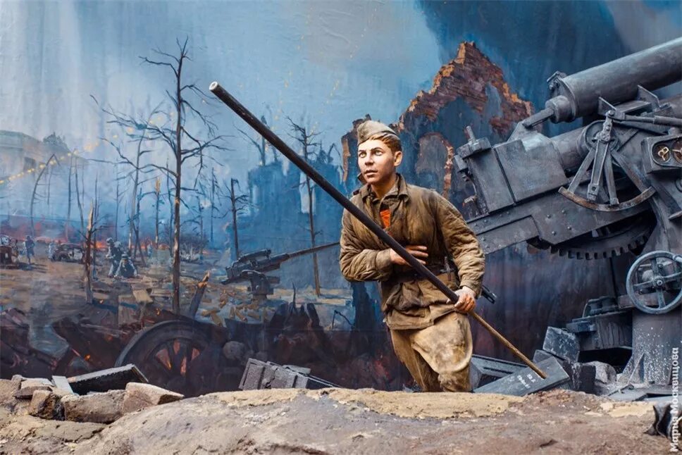 Картина военная сцена. Бортников Берлин май 1945.