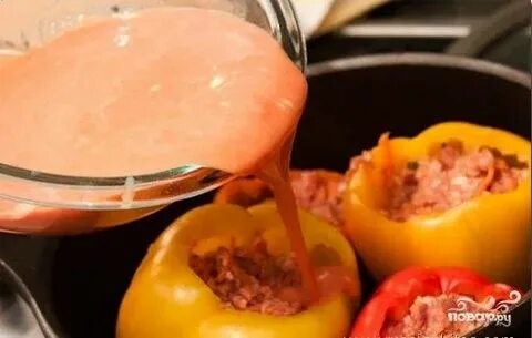 Заливка для фаршированного перца с мясом