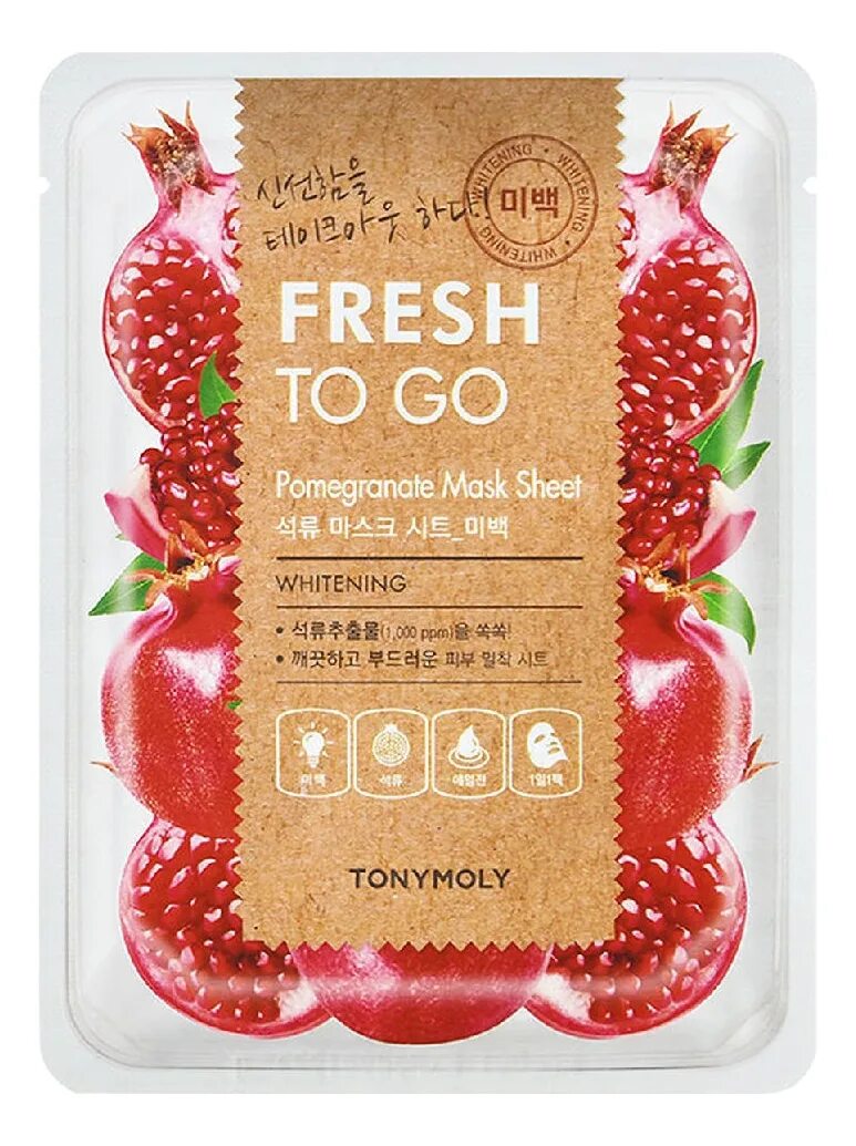 Маска тканевая Tony Moly Pomergranate. Маска Tony Moly гранат. Tony Moly Fresh to go Mask Sheet. Тканевая маска с экстрактом граната Fresh to go Pomegranate Mask Sheet 1 шт..