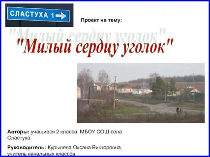 Презентация милый сердцу уголок