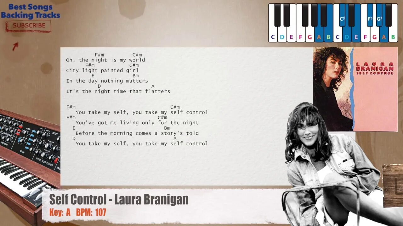 Песня control на русском. Laura Branigan self Control Ноты. Self Control песня. Текст песни self Control.