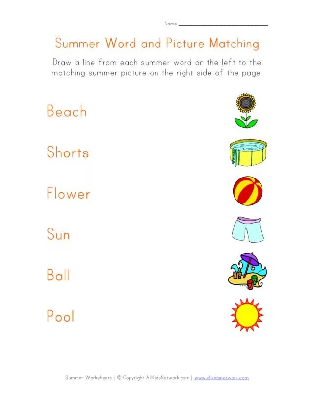 Match the words fun. Английский задания Summer. Задания по английскому языку на тему лето. Задания на английском про лето. Английский задания для Summer activities.