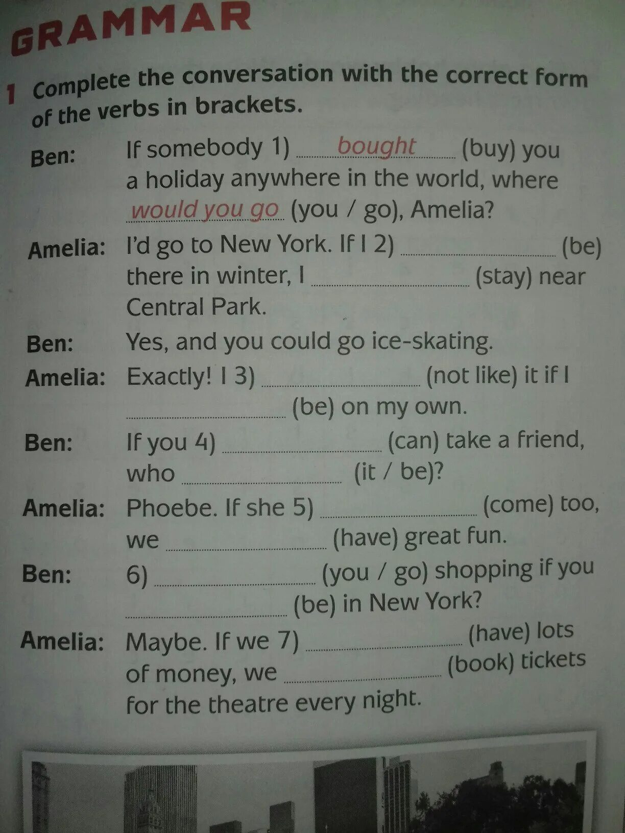 Complete the conversation with some or any. Complete the conversation with some or any