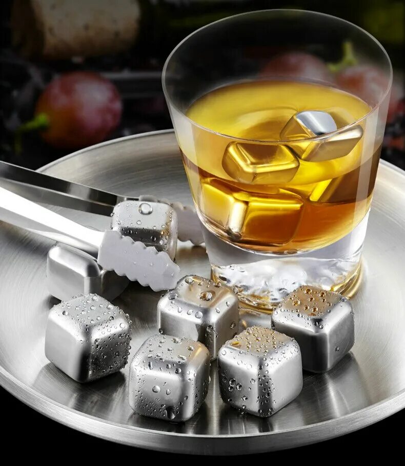 Кубики для охлаждения напитков. Металлические кубики для виски. Охлаждающие кубики для напитков. Камни для виски.