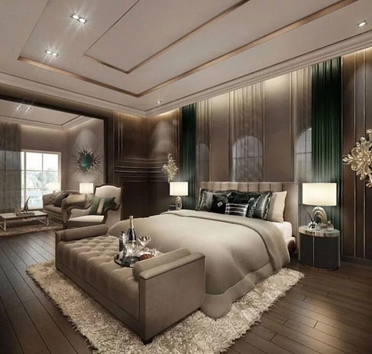 роскошная спальня. спальня в стиле гламур. Luxury victorian palace. мастер роскоши. золотой интерьер.