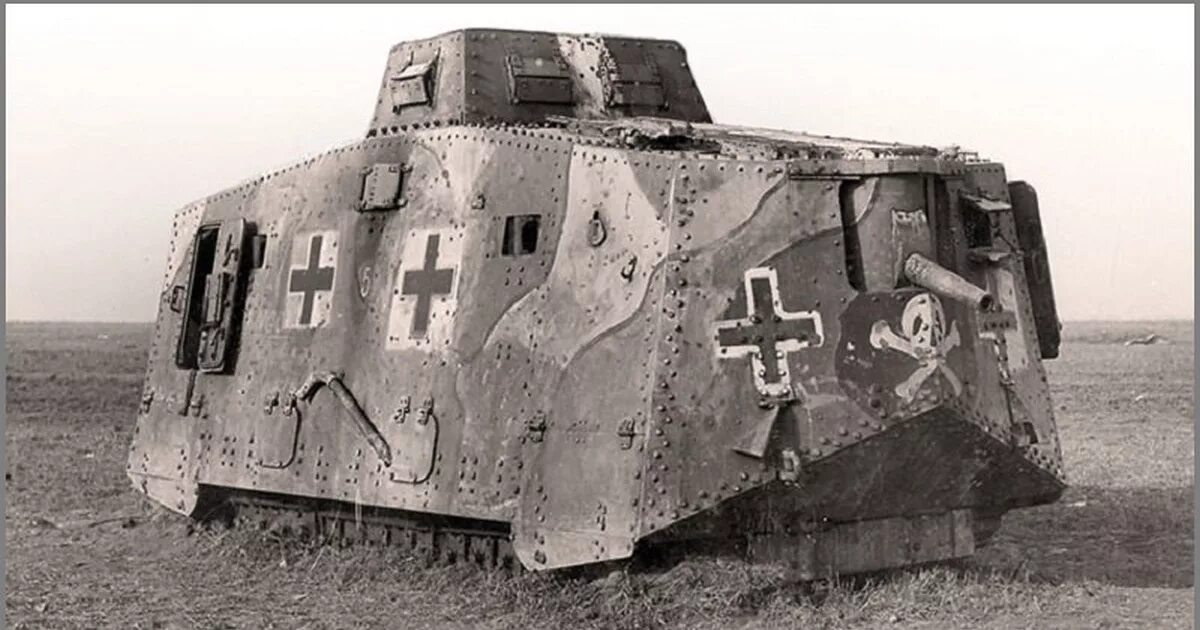Немецкий танк 7. Тяжелый танк a7v Германия 1917. Немецкий танк первой мировой войны a7vu. Немецкий танк a7v первой мировой уничтоженный. A7v пушка.