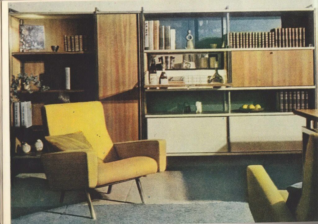 Интерьер мебель советский Home in the 1950s Ardoise