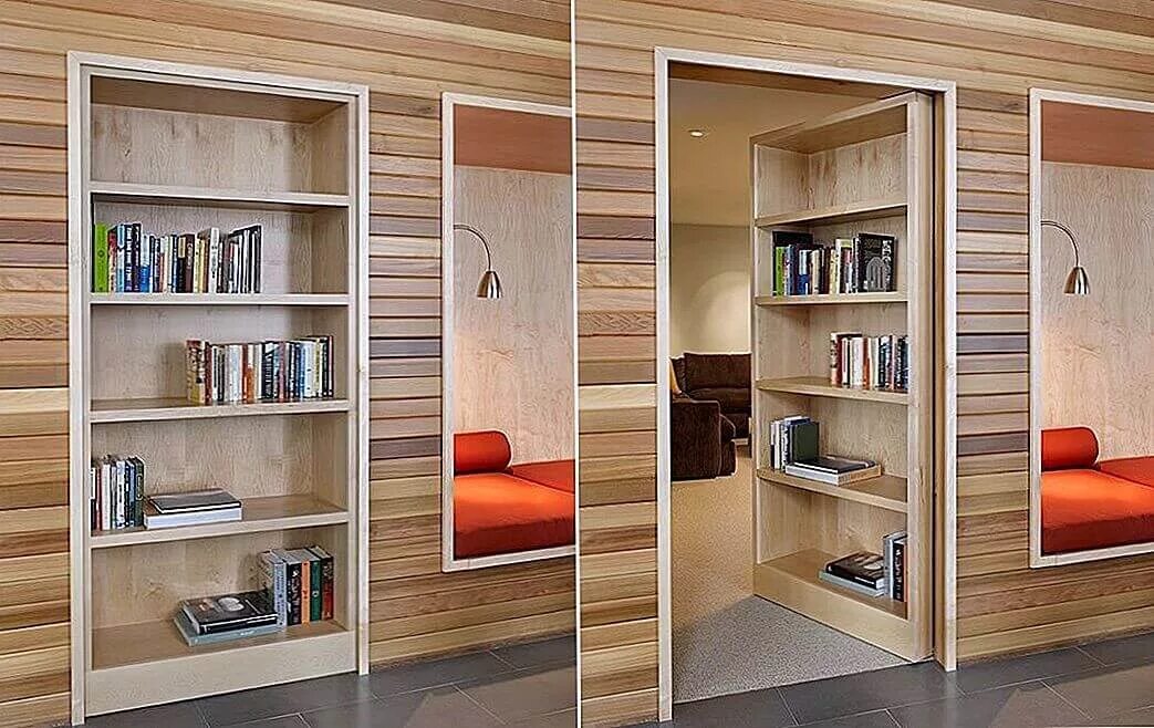 Книжный шкаф с потайной дверью. Раздвижные амбарные двери межкомнатные. Чем закрыть дверь в стене. Деревянные раздвижные перегородки. Откатная дверь в гардеробную.