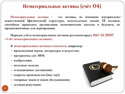 Какие активы относятся к материальным