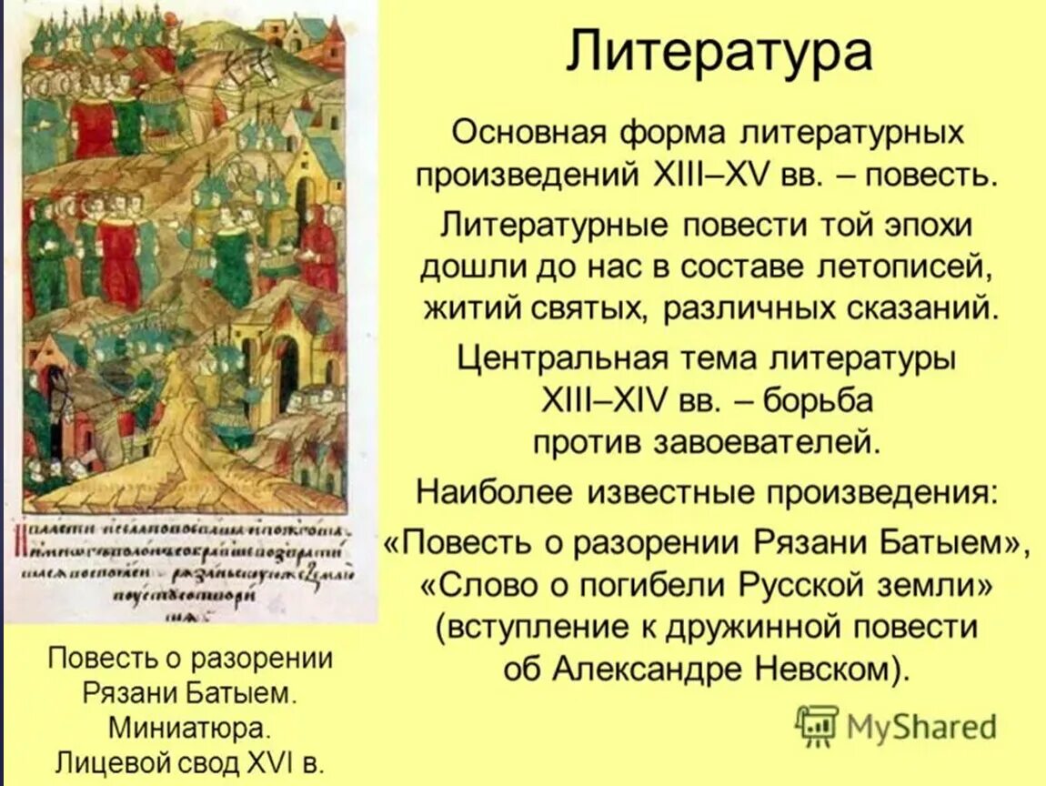 Начало возрождения культуры в русских землях. Культура Руси XIII-XV ВВ. Литература. Культура Руси 13-14 века. Литература 13-14 века. Литература 13-15 веков.