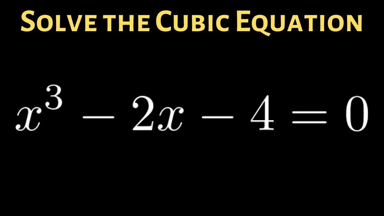 Кубическое уравнение. Как решать кубические уравнения. How to solve Cubic equation. Équation a x^3. Уравнение x2 x 20 0