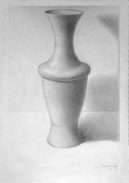Realistic Pencil Drawing of a Vase