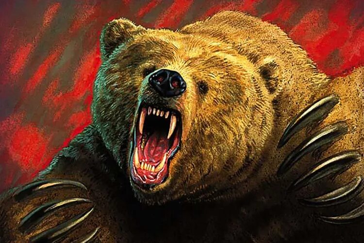 Медведь Гризли злой. Медведь Гризли оскал. Разъяренный медведь.