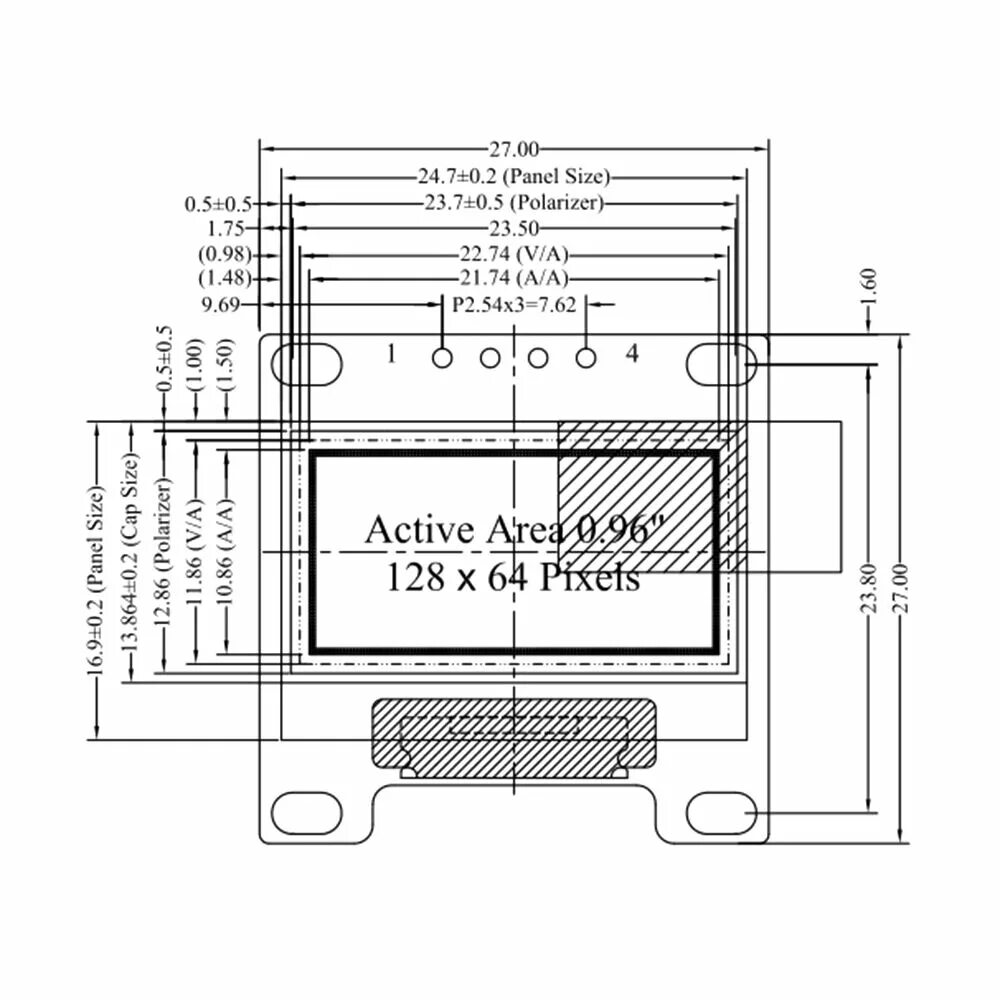 C размер модуля. Дисплей 0.96 128x64 oled размеры. oled 128x64 arduino размеры. 0,96 &quot;модуль oled-дисплея i2c arduino. oled дисплей 1.5inch module 128х128px,.