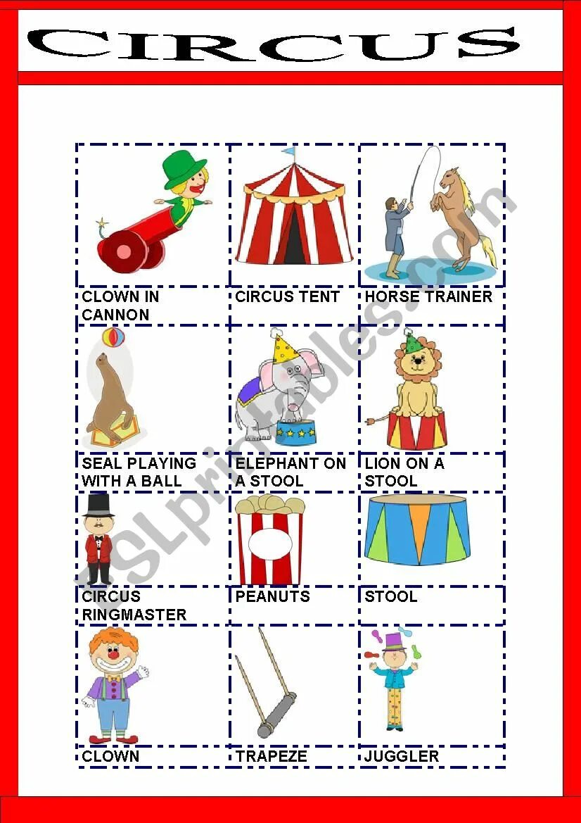 Слово цирк на английском. Тема цирк на английском языке. At the Circus задания. Circus Worksheet. Circus Vocabulary.