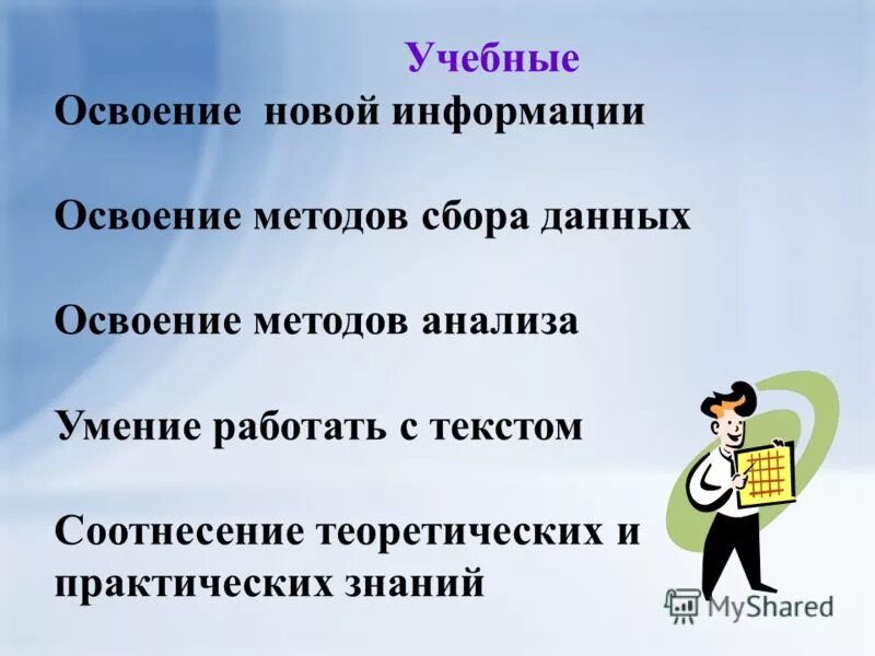 Освоение новой информации. Освоение новой информации