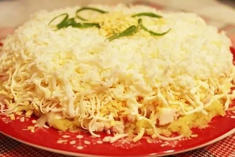 Салат невеста с курицей сыром