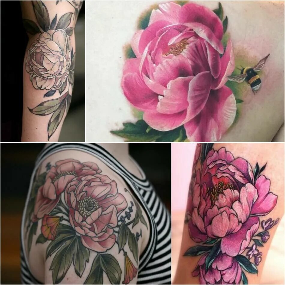 Тату пионы цветные. Татуировка пион. Тату на ключице для девушек цветы. Тату пионы на ноге. Тату цветы.