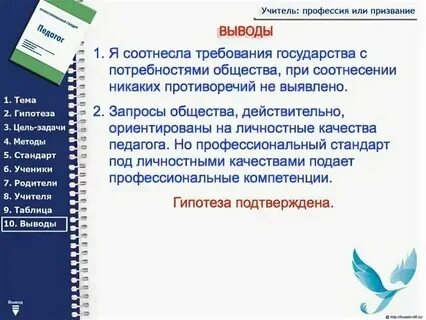 Призвание учитель стратегия
