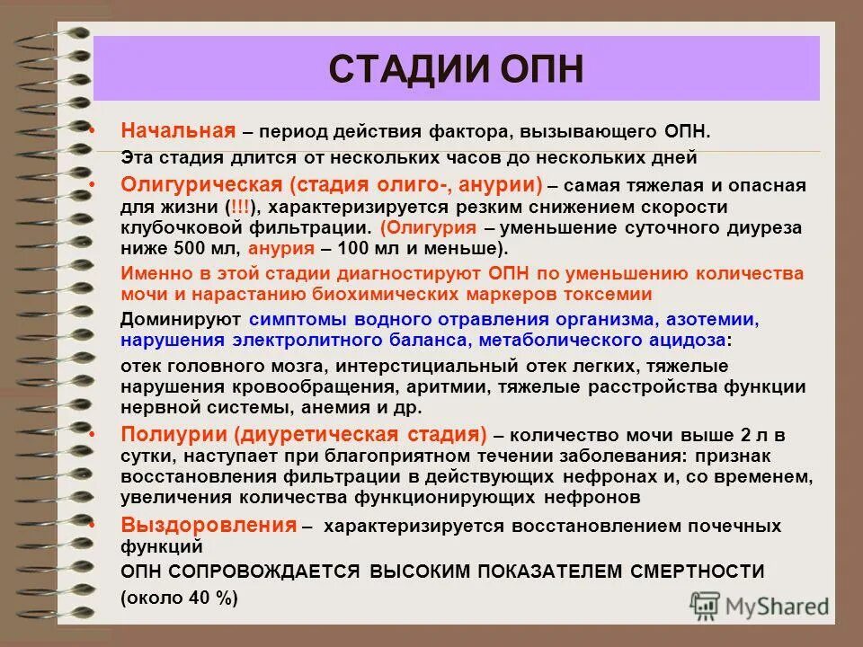Периоды опн. Меры профилактики острой почечной недостаточности. Стадии острой почечной недостаточности. Стадии острой почасро недосиа. Принципы лечения опн.