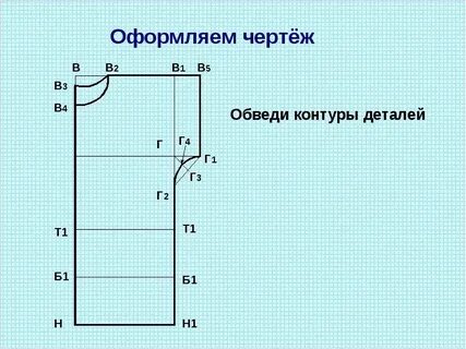 Выкройка цельнокроеной