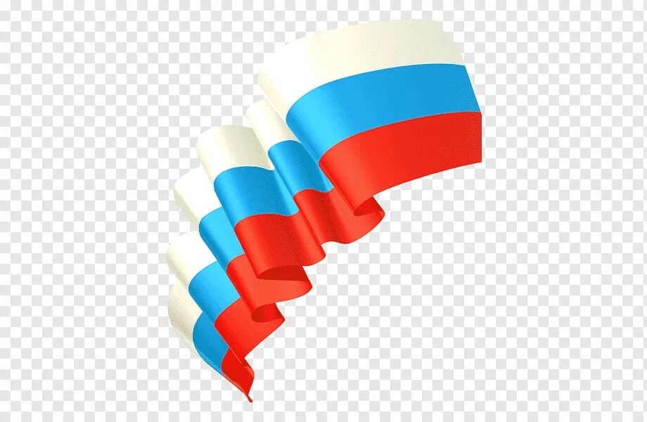 Флаг на прозрачном фоне. Ленточка российского флага.