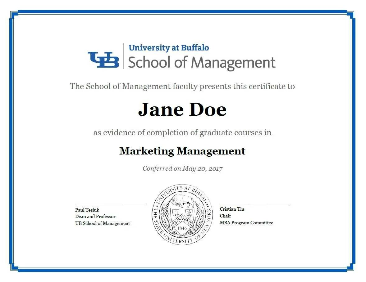 Сертификат MBA. Сертификат МВА.