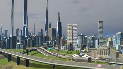 City skyline здания