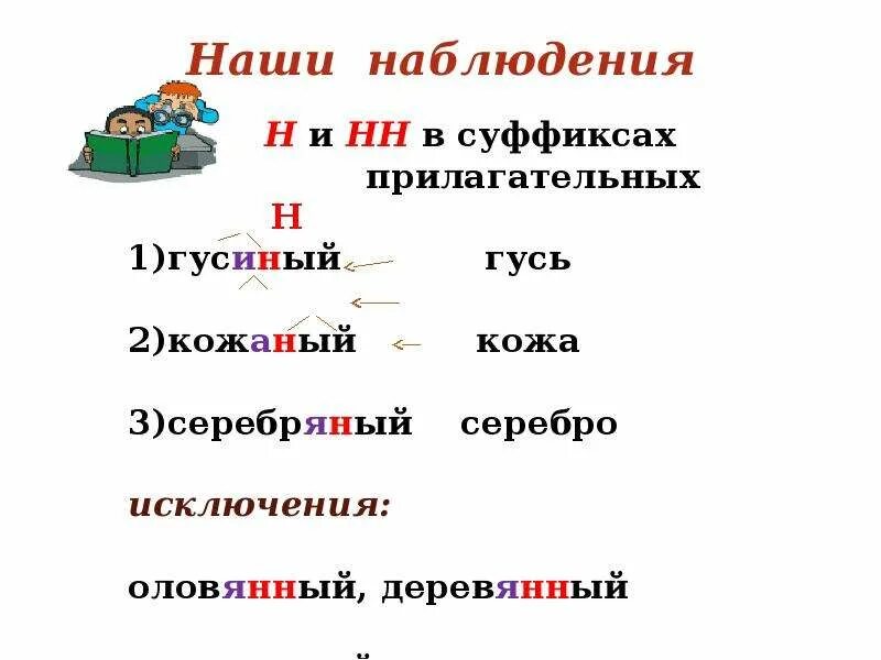 Есть суффикс ин. Слова с суффиксом н прилагательные. Слово с суффиксом н прилагательное. Суффиксы прилагательных исключения.